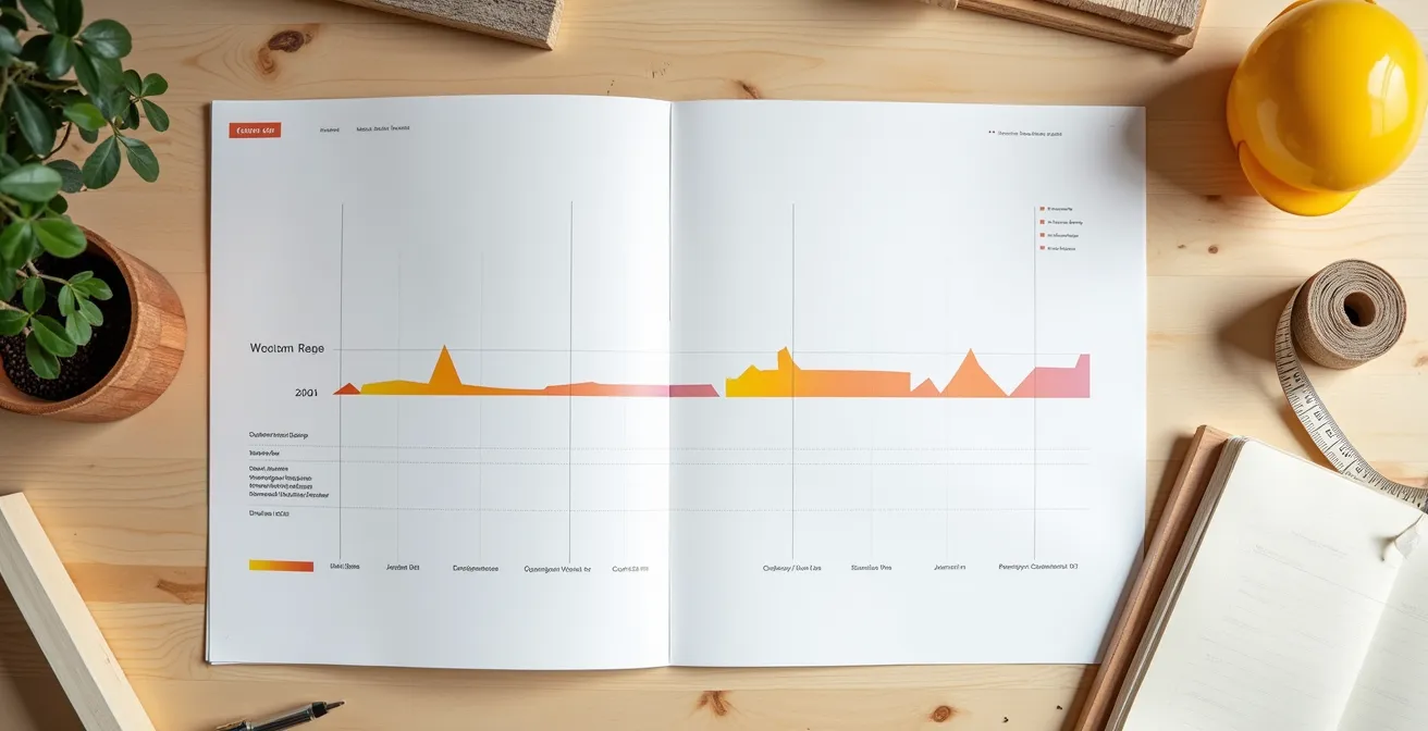 Calendrier visuel des étapes Rénoclimat avec jalons temporels indiquant les phases du projet.